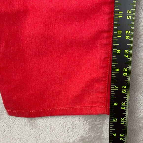 Elle Women Pants Plus Size 16W Straight Leg Flat Front Casual Preppy Red Classic - Picture 3 of 13